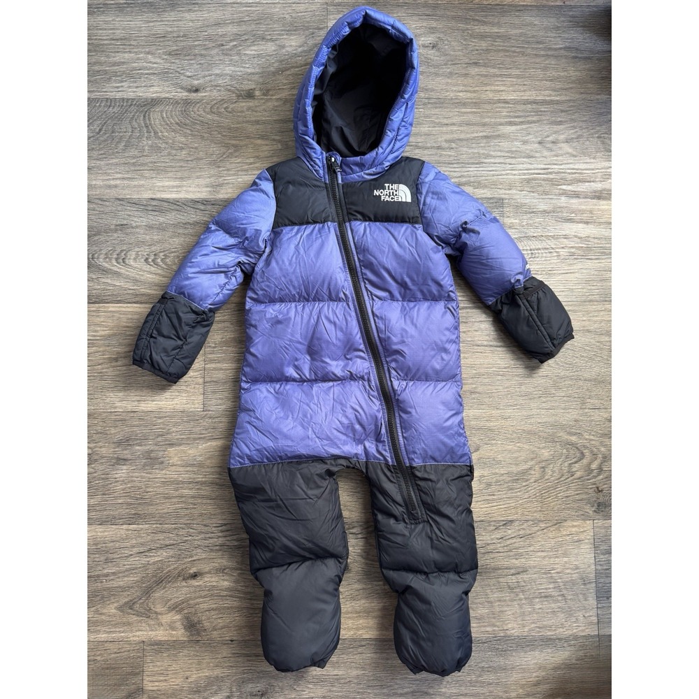 The North Face Baby Nuptse One-Piece‎ Bunting Suit 700 Fill, 12-18 M Cave Blue